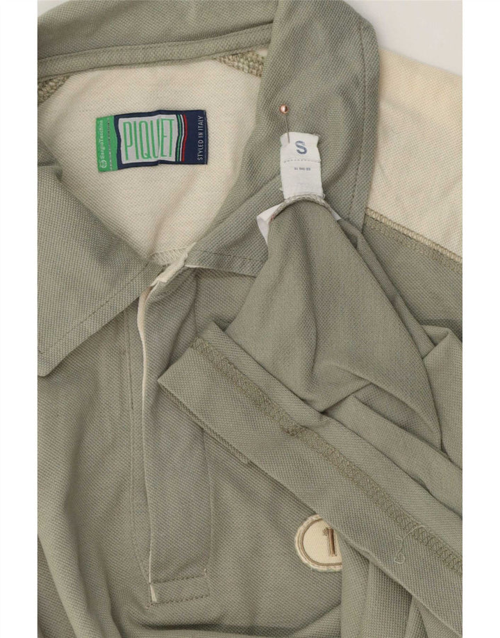 Sergio Tacchini Mens Polo Shirt Small Green Colourblock