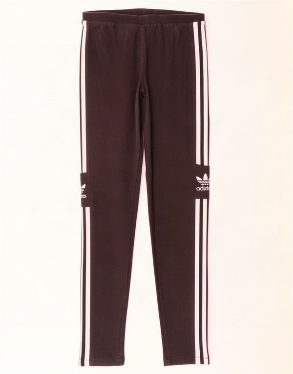 Adidas Womens Graphic Leggings UK 12 Medium Black Cotton
