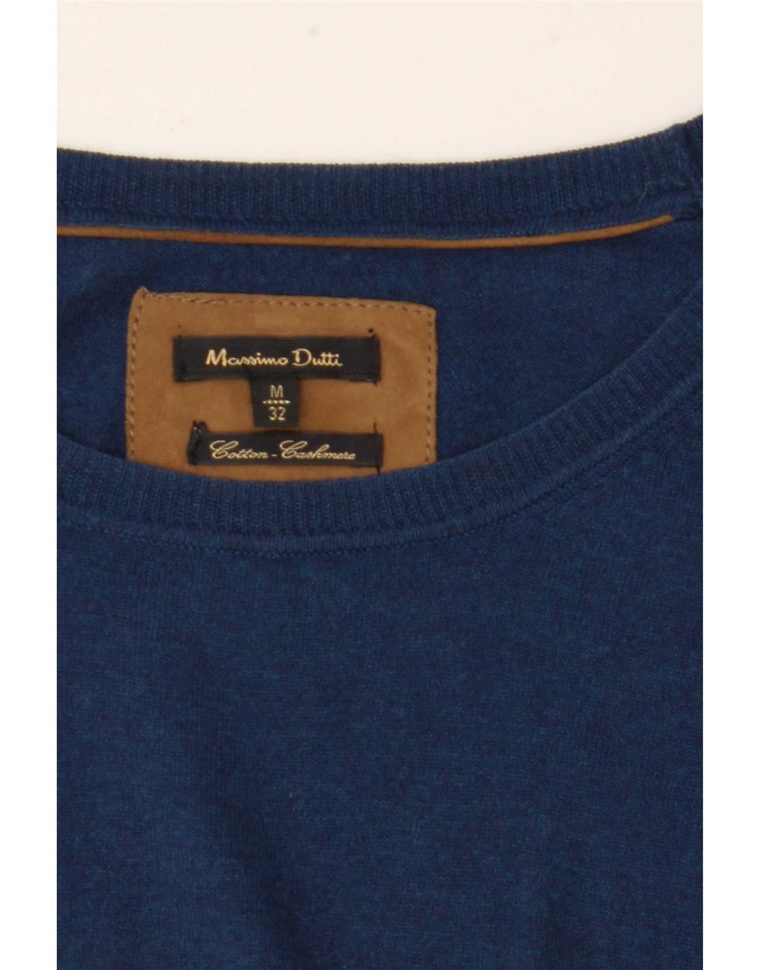 Massimo Dutti Womens Boat Neck Jumper Sweater UK 12 Medium Blue