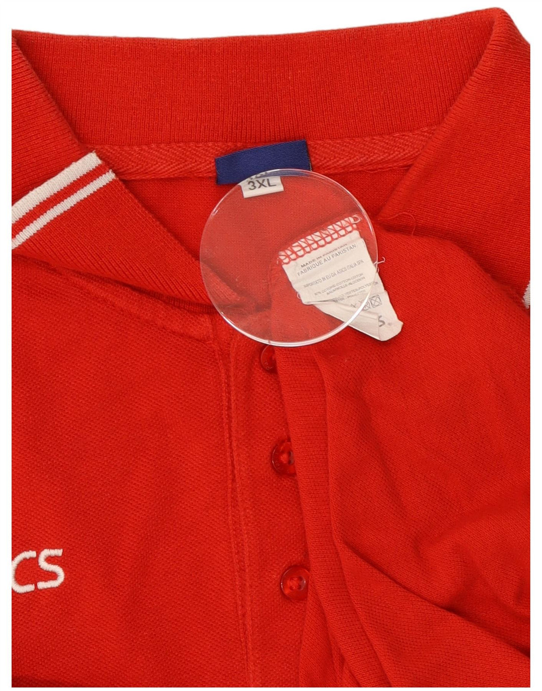 Asics Mens Polo Shirt 3XL Red Cotton