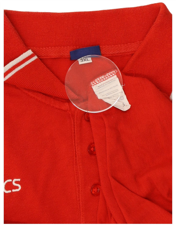 Asics Mens Polo Shirt 3XL Red Cotton