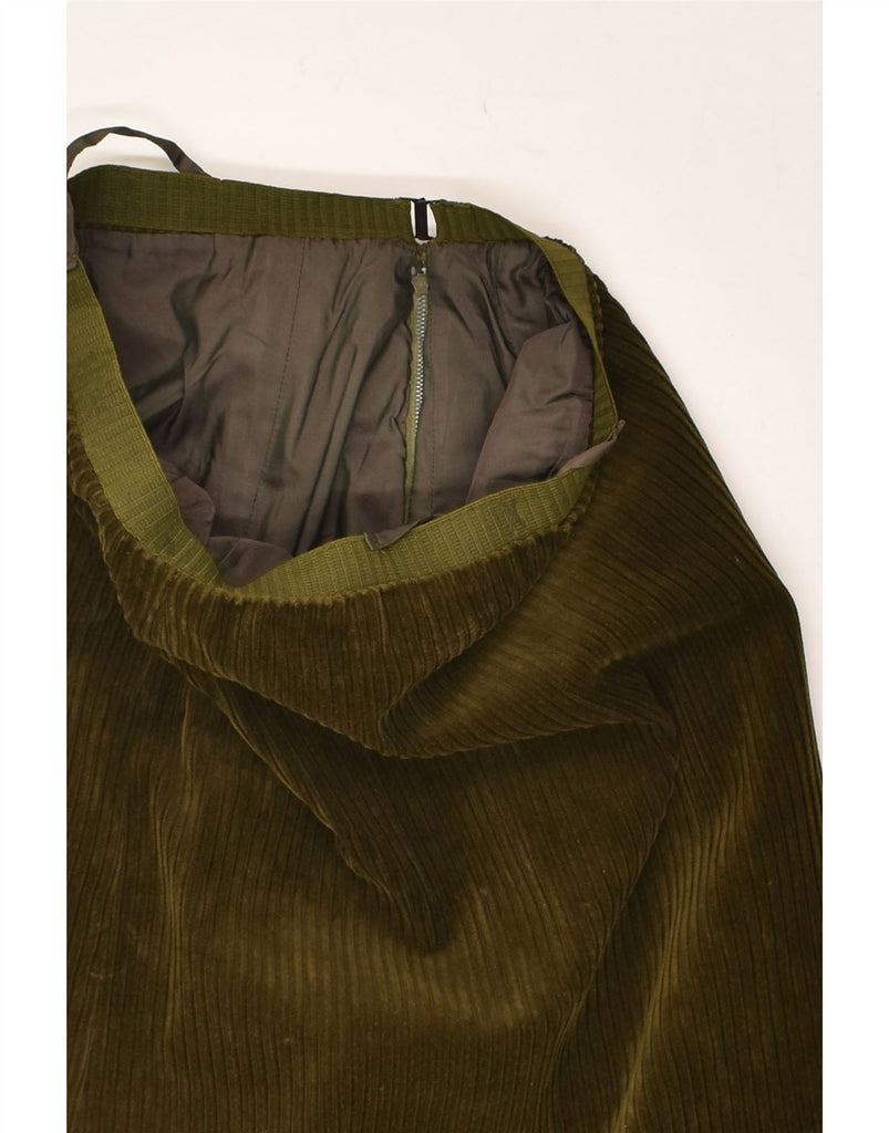 VINTAGE Womens Corduroy Skirt W26 Small Khaki | Vintage Vintage | Thrift | Second-Hand Vintage | Used Clothing | Messina Hembry 