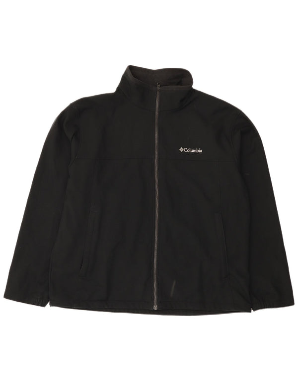 Columbia Mens Tracksuit Top Jacket XL Black Polyester