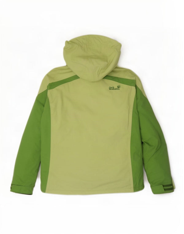 Jack Wolfskin Womens Hooded Windbreaker Jacket UK 14/16 Large Green