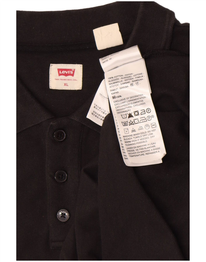 Levi's Mens Polo Shirt XL Black Cotton