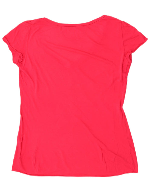 Converse Womens Graphic T-Shirt Top UK 16 Large Pink Cotton