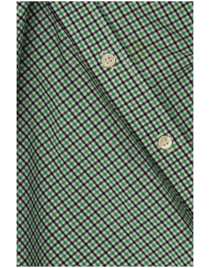 Gap Mens Slim Fit Shirt XL Green Check Cotton