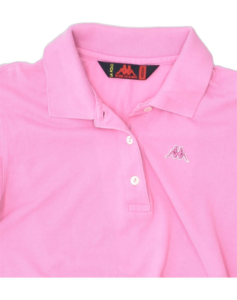 KAPPA Womens Polo Shirt UK 14 Medium Pink Cotton | Vintage Kappa | Thrift | Second-Hand Kappa | Used Clothing | Messina Hembry 