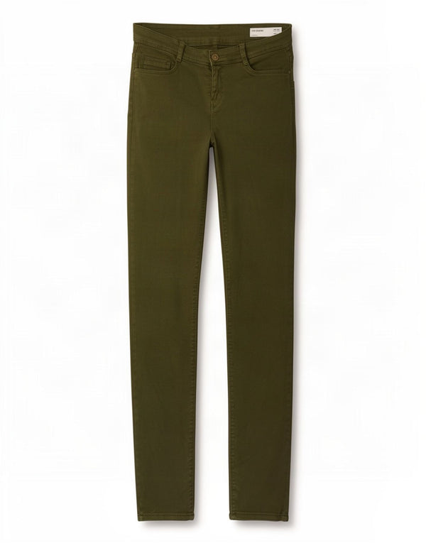 Zara Womens Trafaluc Skinny Jeans EU 36 XS W26 L31 Khaki Cotton