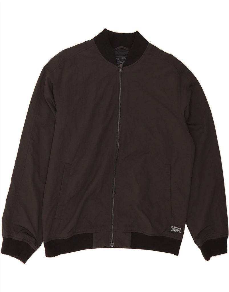 LEVI'S Mens Bomber Jacket UK 38 Medium Black Polyester Vintage Levi's and Second-Hand Levi's from Messina Hembry 