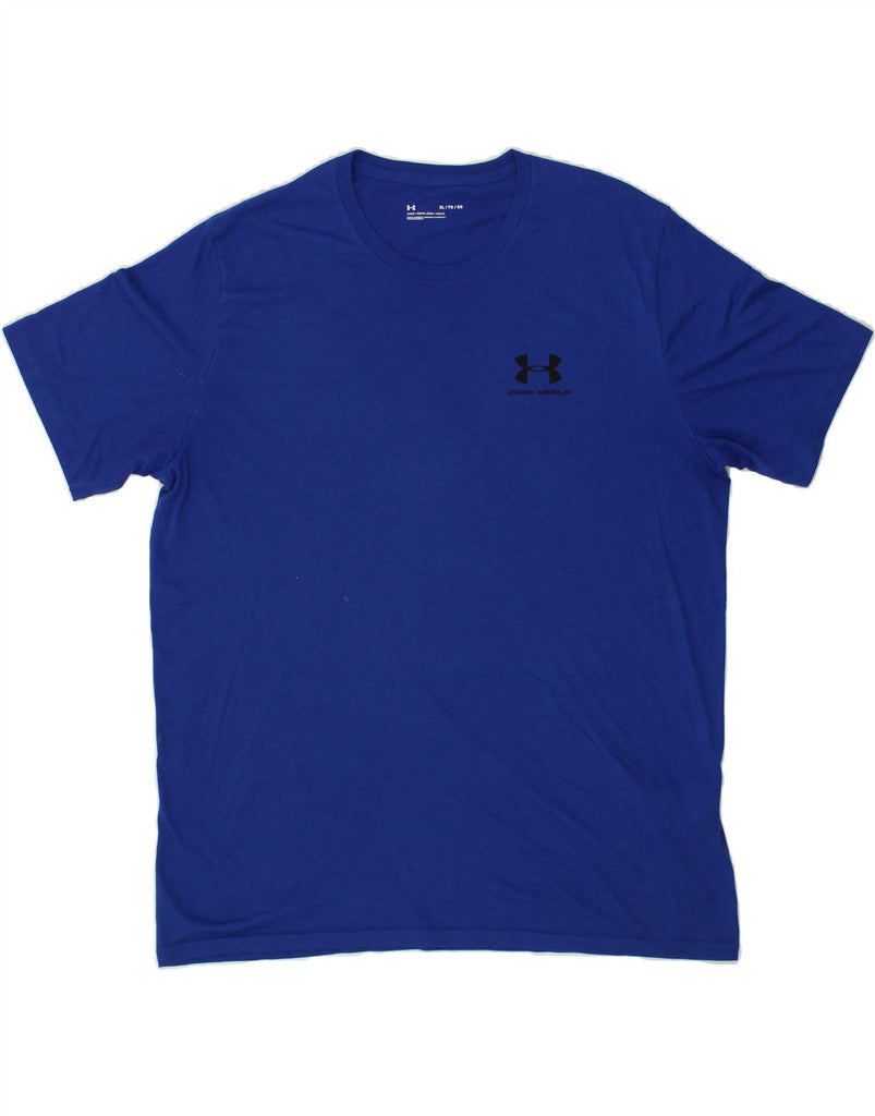 UNDER ARMOUR Mens T-Shirt Top XL Blue Cotton | Vintage Under Armour | Thrift | Second-Hand Under Armour | Used Clothing | Messina Hembry 