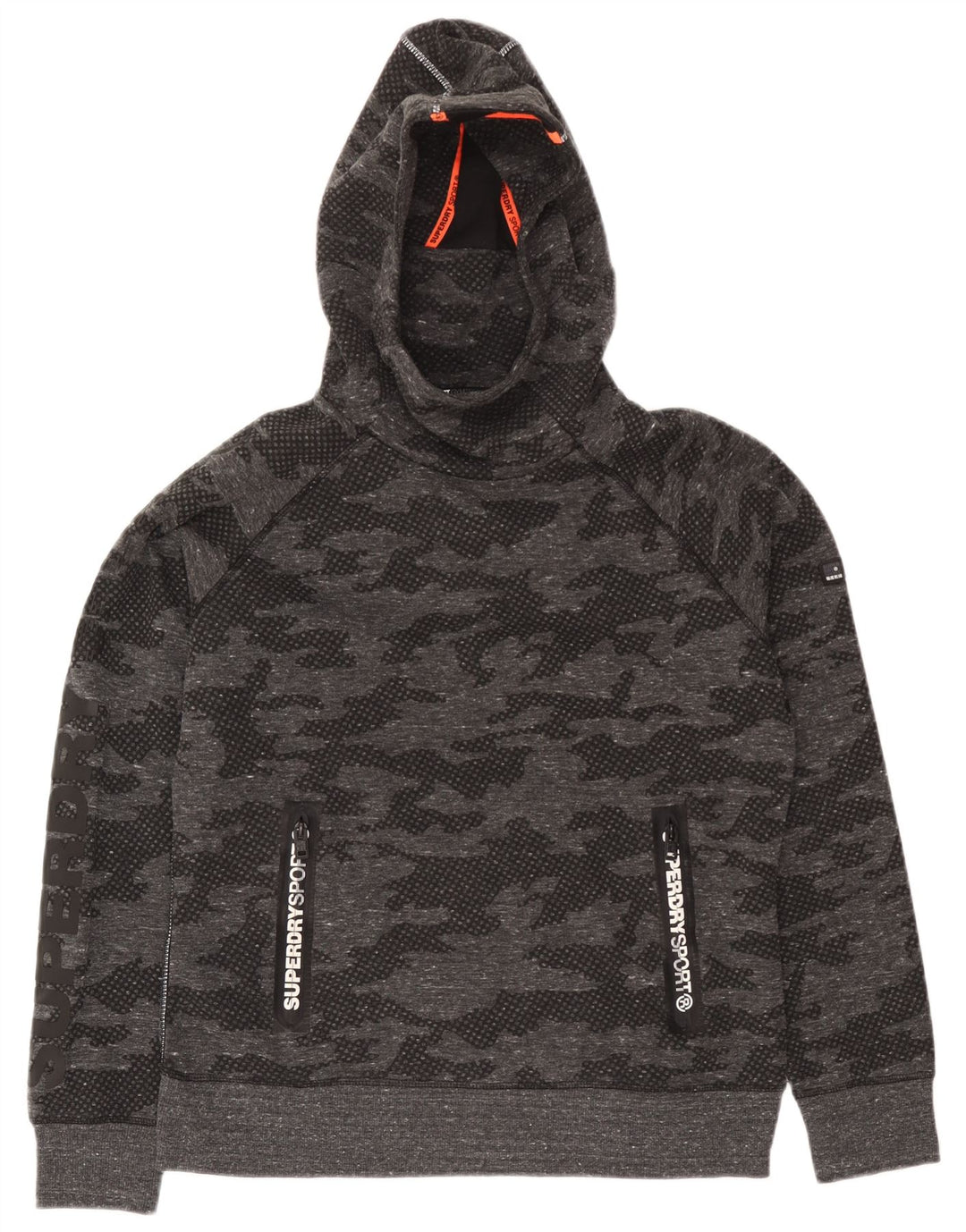 Superdry Womens Graphic Full Tracksuit UK 18 XL  Grey Camouflage Polyester