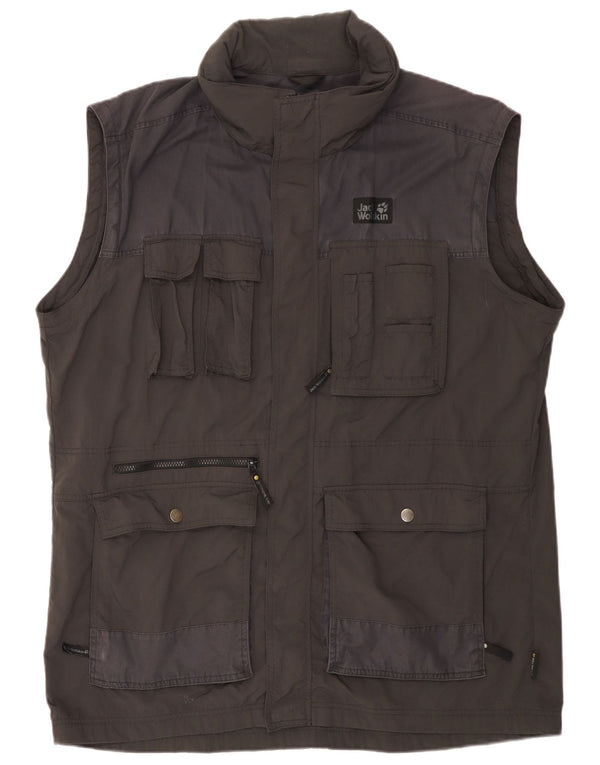 Jack Wolfskin Mens Utility Gilet UK 50 3XL Grey Colourblock Polyamide