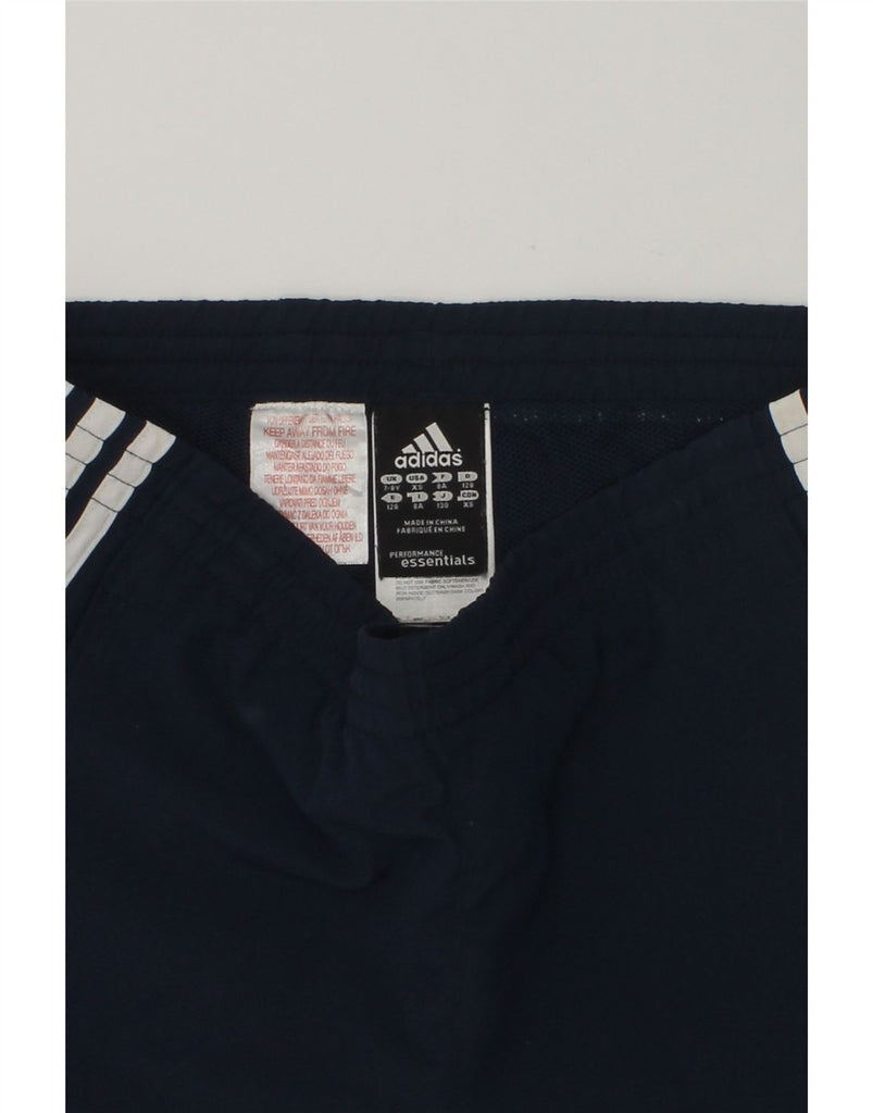 ADIDAS Boys Climalite Sport Shorts 7-8 Years Navy Blue Polyester | Vintage Adidas | Thrift | Second-Hand Adidas | Used Clothing | Messina Hembry 