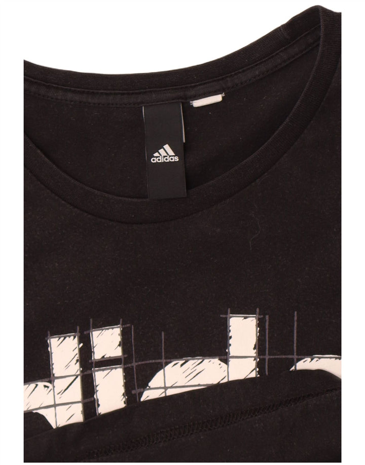 Adidas Mens Graphic T-Shirt Top Large Black