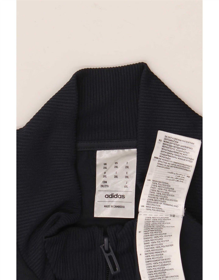 Adidas Mens Tracksuit Top Jacket 2XL Navy Blue Polyester