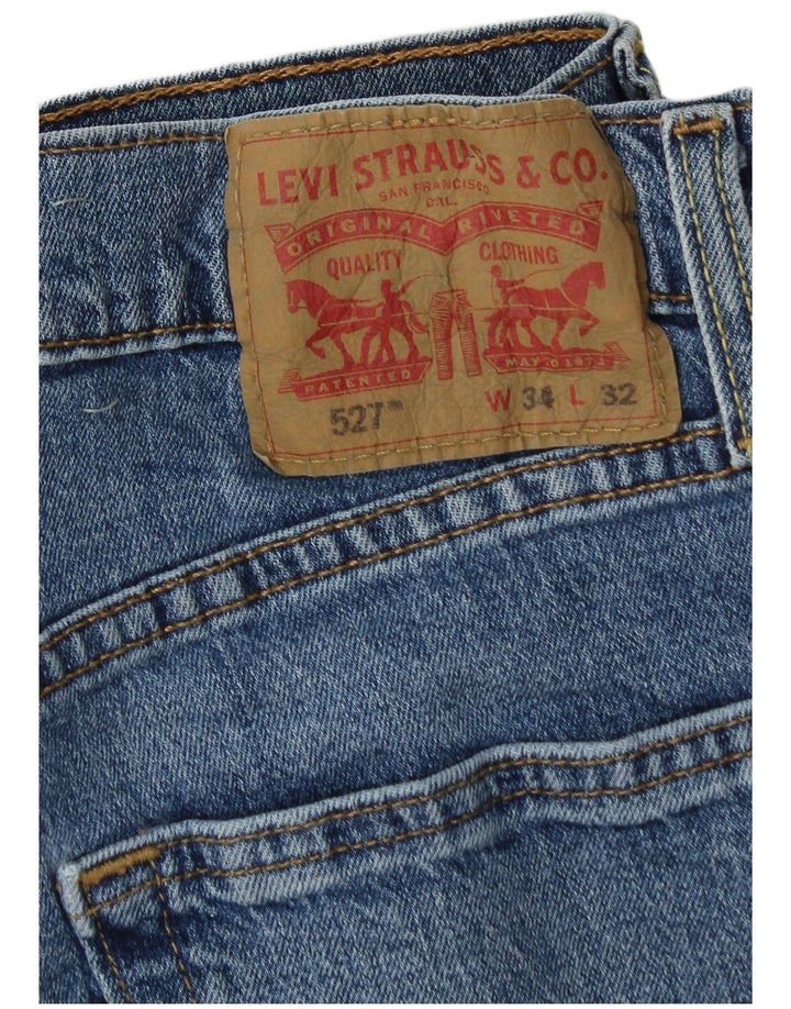 LEVI'S Mens 527 Denim Shorts W34 Large Blue Cotton