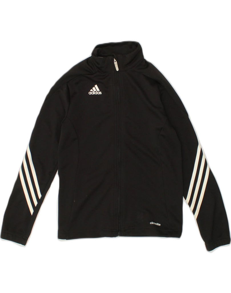 ADIDAS Boys Tracksuit Top Jacket 9-10 Years Black Polyester | Vintage Adidas | Thrift | Second-Hand Adidas | Used Clothing | Messina Hembry 