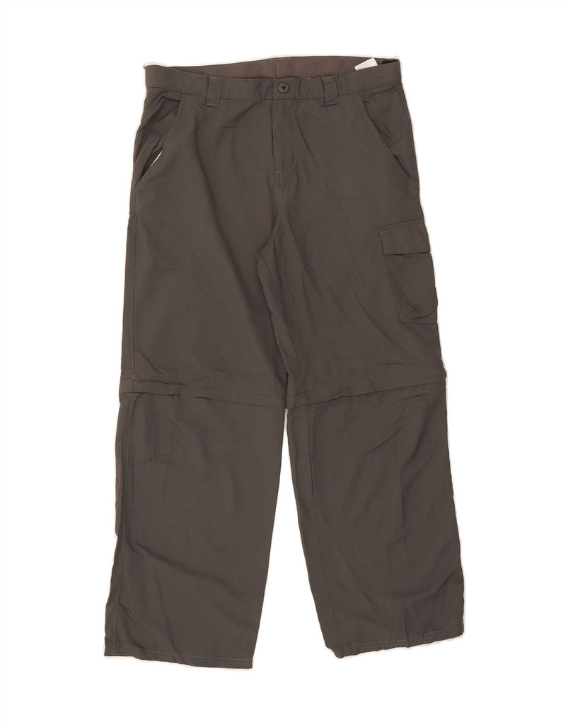 COLUMBIA Womens Straight Cargo Trousers UK 14/16 Large W32 L25 Grey Nylon Vintage Columbia and Second-Hand Columbia from Messina Hembry 