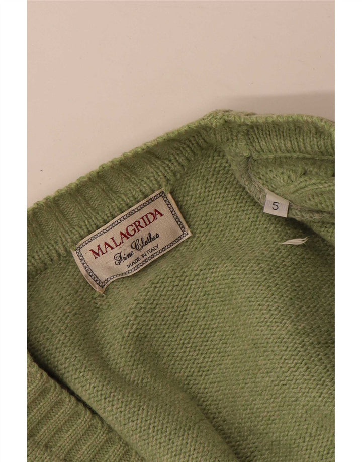 Malagrida Mens Cardigan Sweater Medium Green