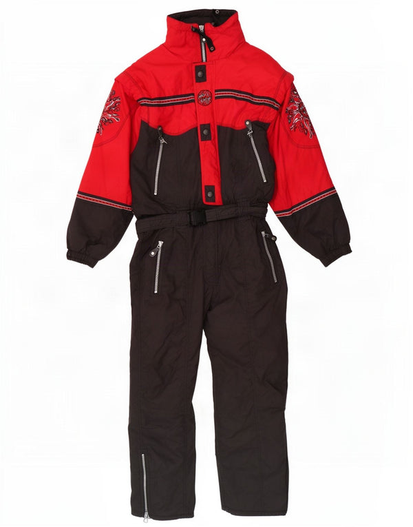 Killtec Mens Graphic Hooded Ski Jumpsuit Large Red Colourblock Polyester
