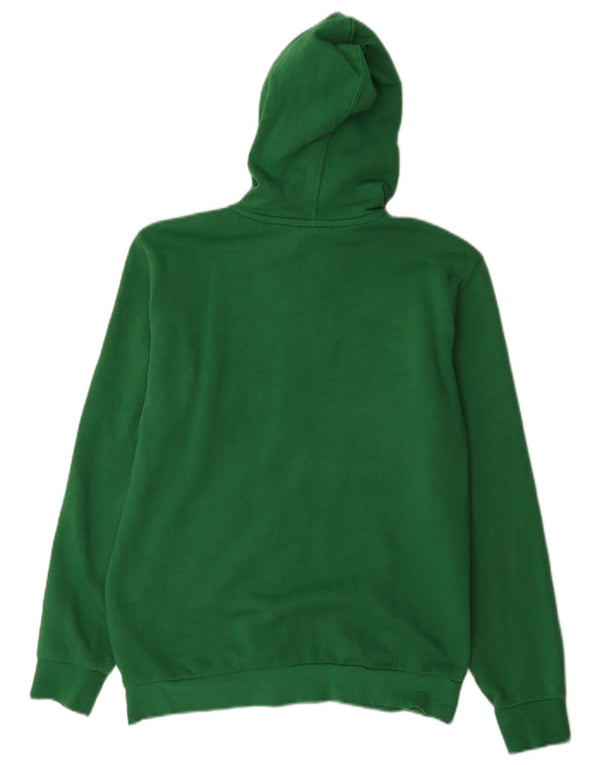 Champion Boys Graphic Zip Hoodie Sweater 13-14 Years XL Green Cotton