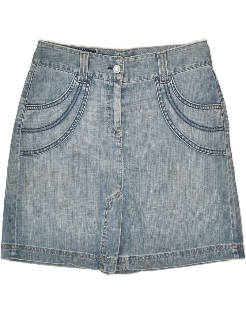 BENETTON Womens Denim Skirt IT 42 Medium W30 Blue Cotton | Vintage Benetton | Thrift | Second-Hand Benetton | Used Clothing | Messina Hembry 