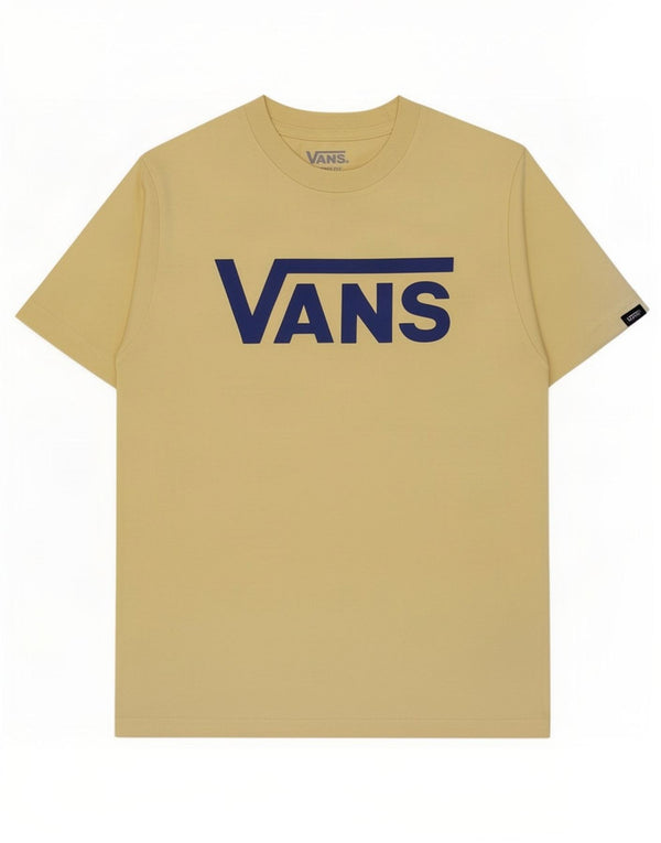 Vans Boys Classic Fit Graphic T-Shirt Top 8-9 Years Small Yellow Cotton