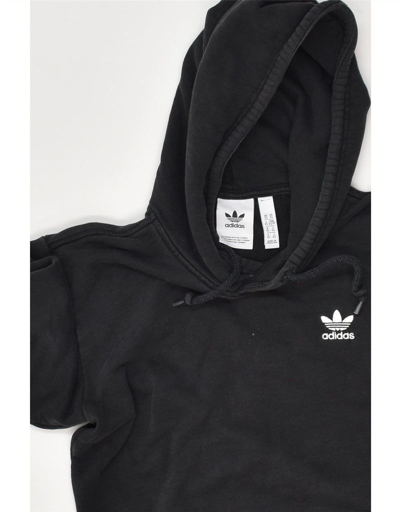 ADIDAS Mens Hoodie Jumper XS Black Cotton | Vintage Adidas | Thrift | Second-Hand Adidas | Used Clothing | Messina Hembry 