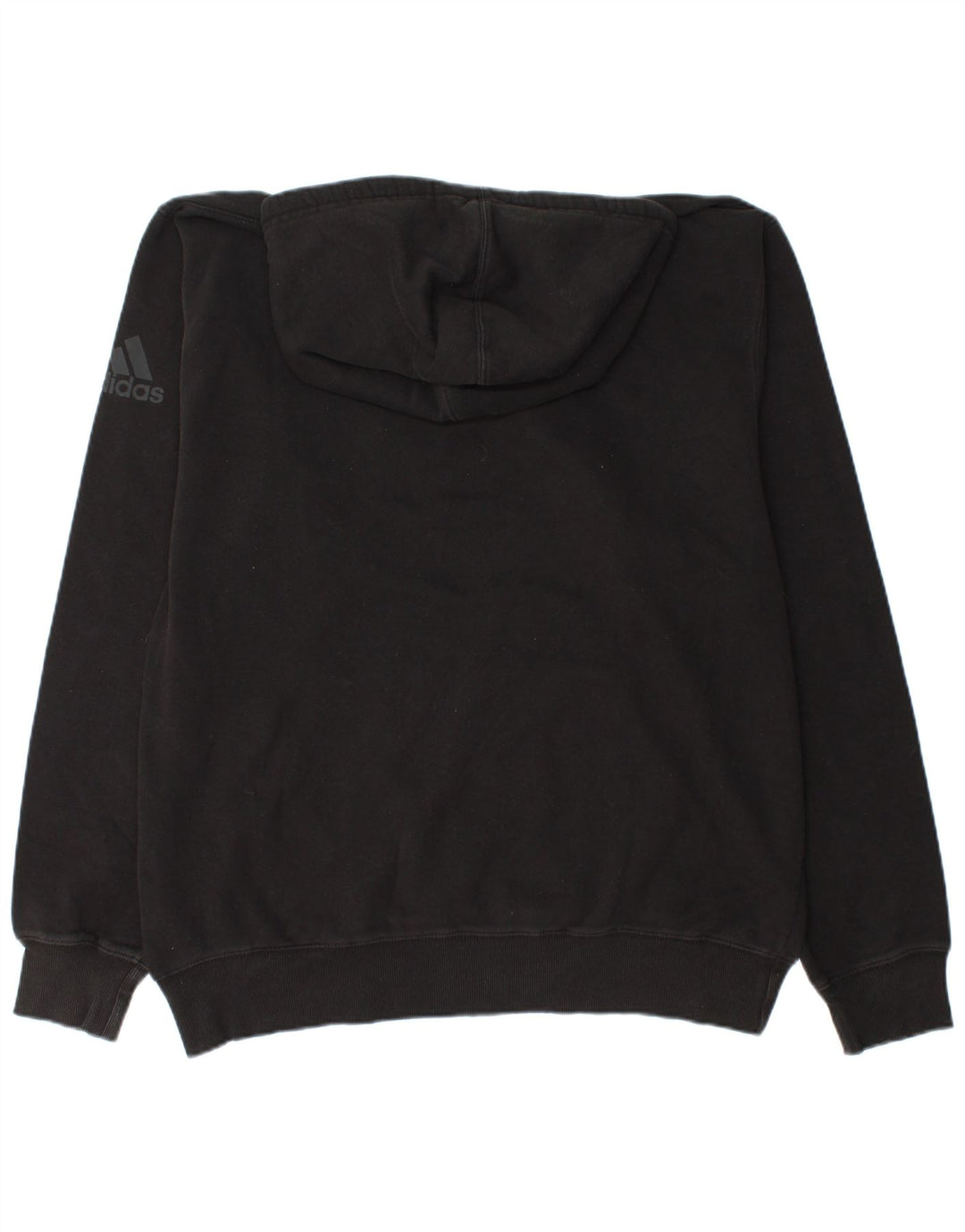 ADIDAS Mens Graphic Hoodie Jumper 2XL Black Cotton