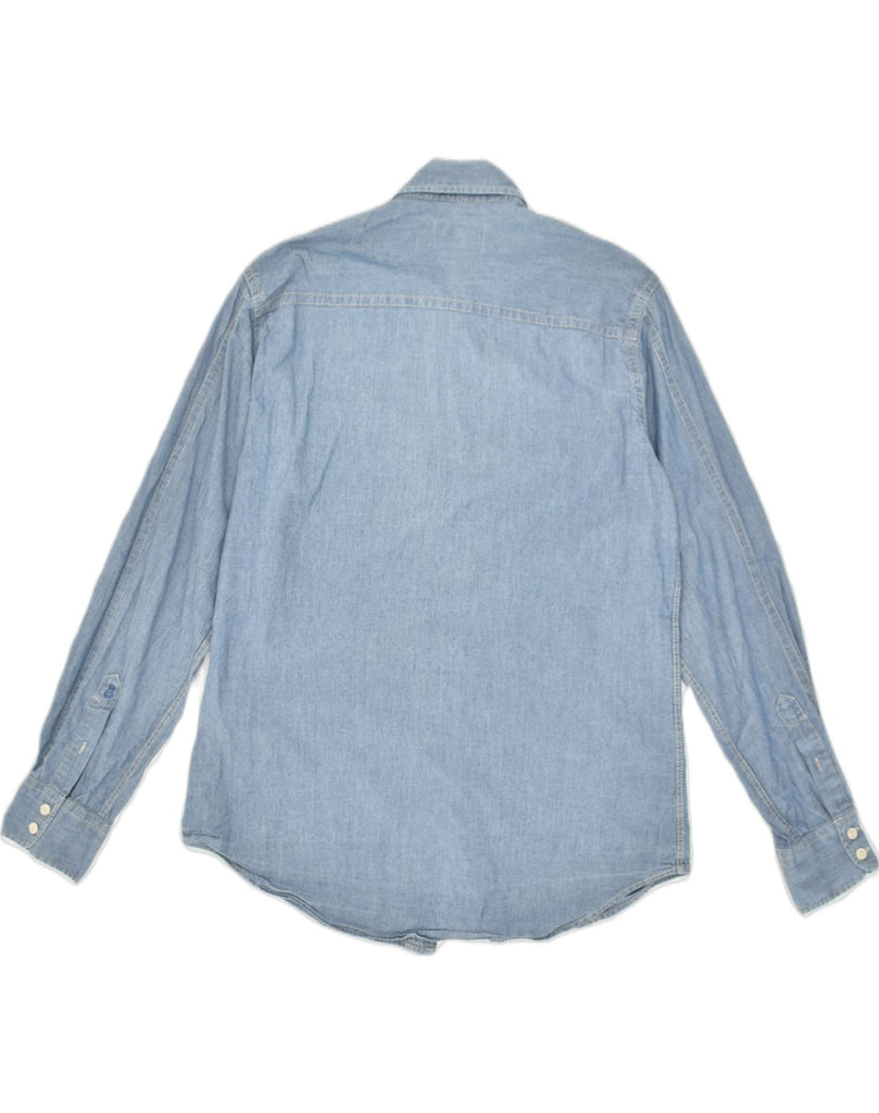 BODEN Mens Denim Shirt Medium Blue Cotton | Vintage Boden | Thrift | Second-Hand Boden | Used Clothing | Messina Hembry 