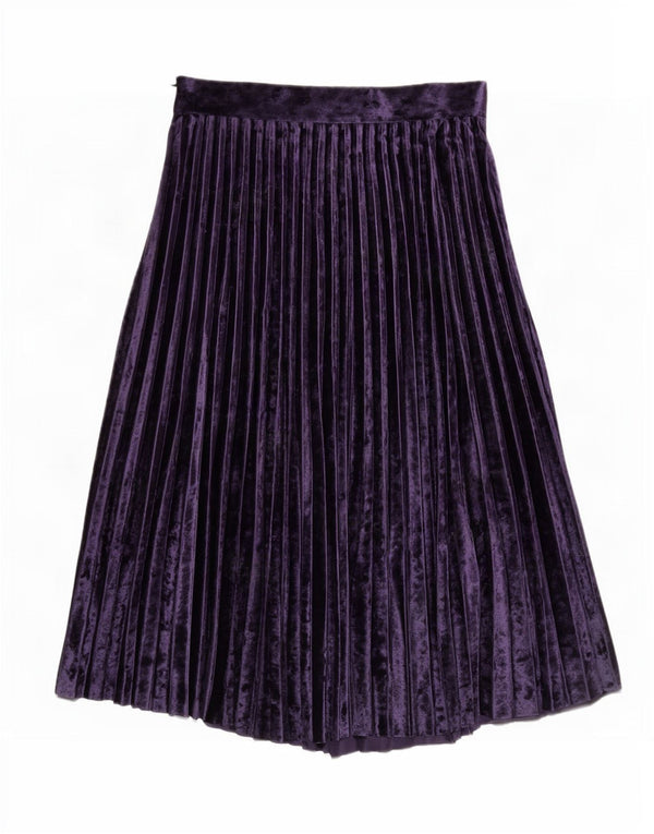 Marks & Spencer Womens High Waist Knife Pleated Skirt W28 Medium Purple