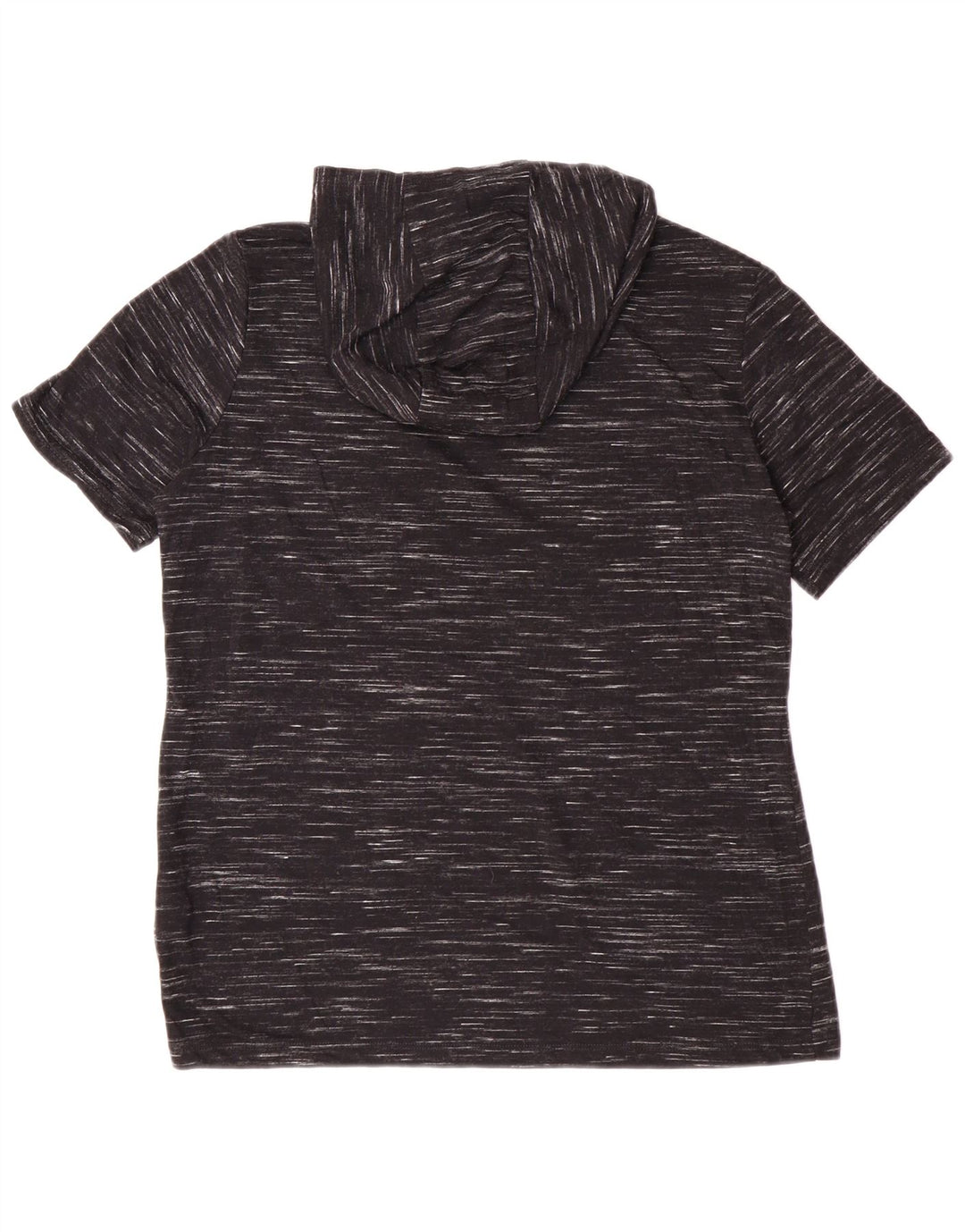 Nike Womens Hooded T-Shirt Top UK 14 Medium Black Flecked Polyester