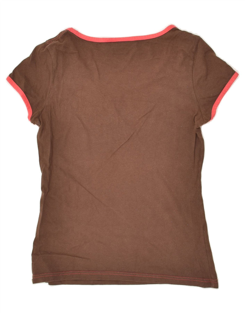 PUMA Womens Graphic T-Shirt Top UK 12 Medium Brown Vintage Puma and Second-Hand Puma from Messina Hembry 