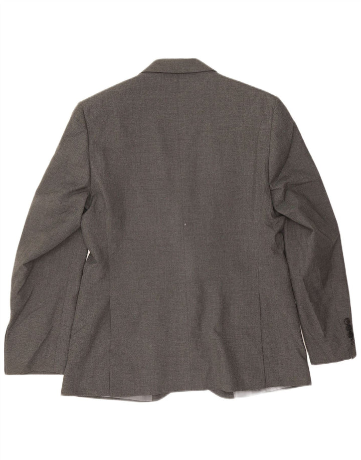 Marks & Spencer Mens 2 Button Regular Fit Blazer Jacket UK 38 Medium Grey