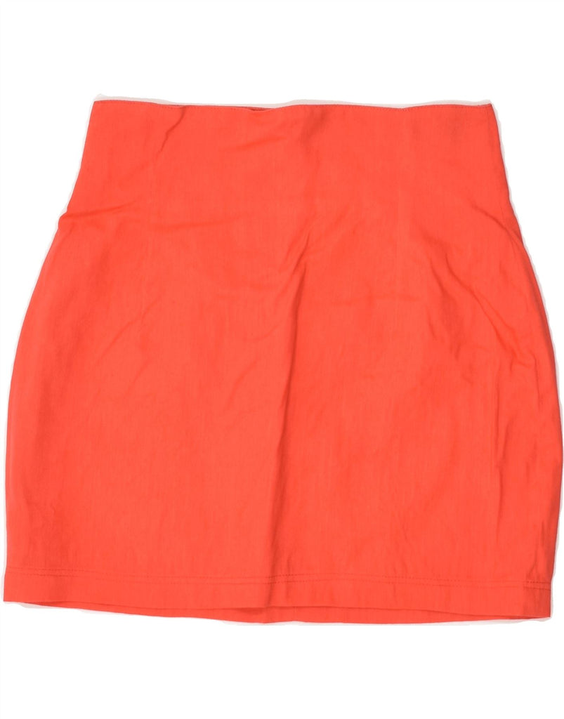 SPORTMAX Womens High Waist Pencil Skirt UK 14 Medium W26 Red Linen | Vintage Sportmax | Thrift | Second-Hand Sportmax | Used Clothing | Messina Hembry 