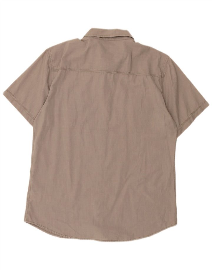 Levi's Mens Short Sleeve Standard Fit Shirt Large Grey Cotton
