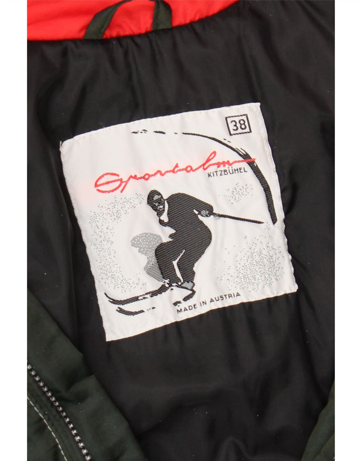 Sportalm Womens Graphic Oversized Ski Jacket EU 38 Medium Green Floral