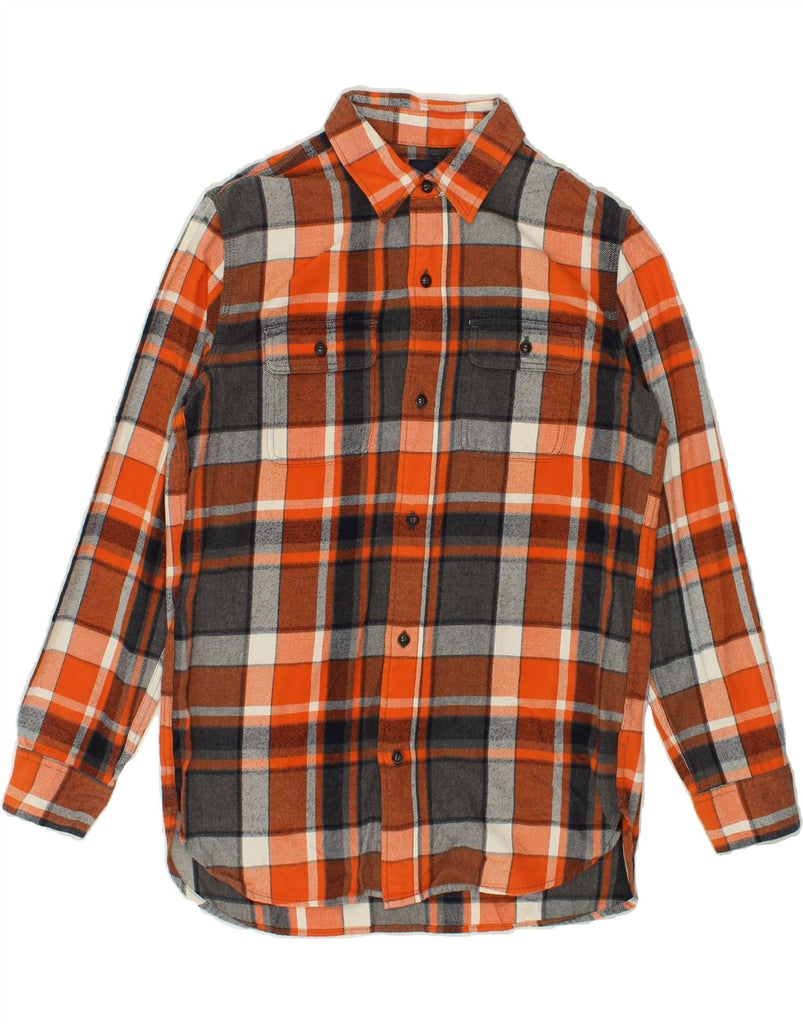 GAP Boys Flannel Shirt 14-15 Years 2XL Orange Check Cotton | Vintage Gap | Thrift | Second-Hand Gap | Used Clothing | Messina Hembry 