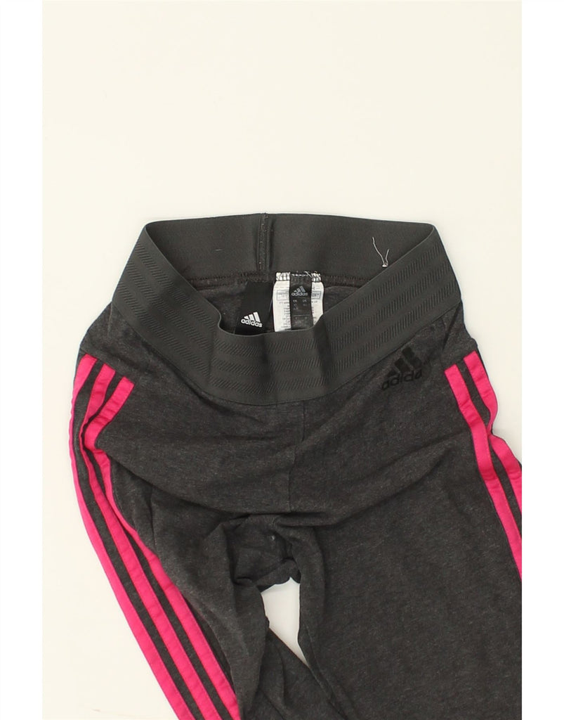 ADIDAS Womens Leggings UK 4-6 XS Grey Cotton | Vintage Adidas | Thrift | Second-Hand Adidas | Used Clothing | Messina Hembry 