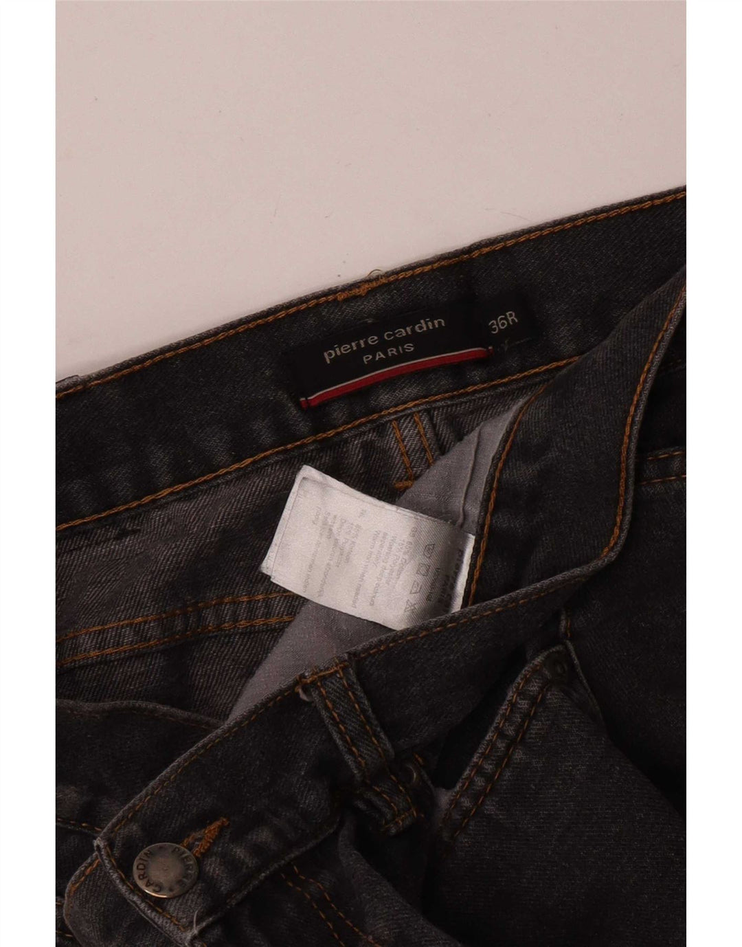 Pierre Cardin Mens Straight Jeans W36 L30 Grey Cotton