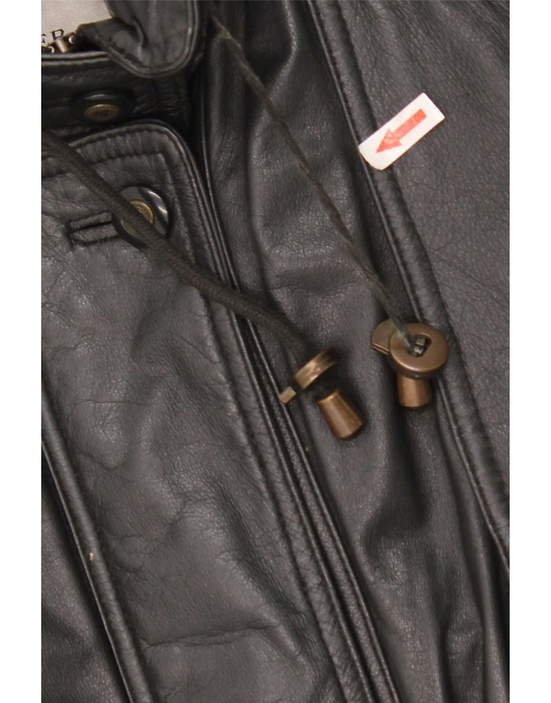 Yorn Womens Oversized Leather Coat EU 40 Medium Black