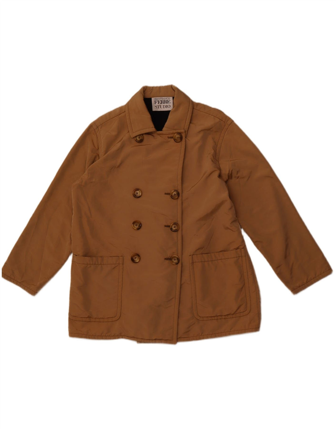GIANFRANCO FERRE Womens Windbreaker Jacket UK 12 Medium Brown Designer