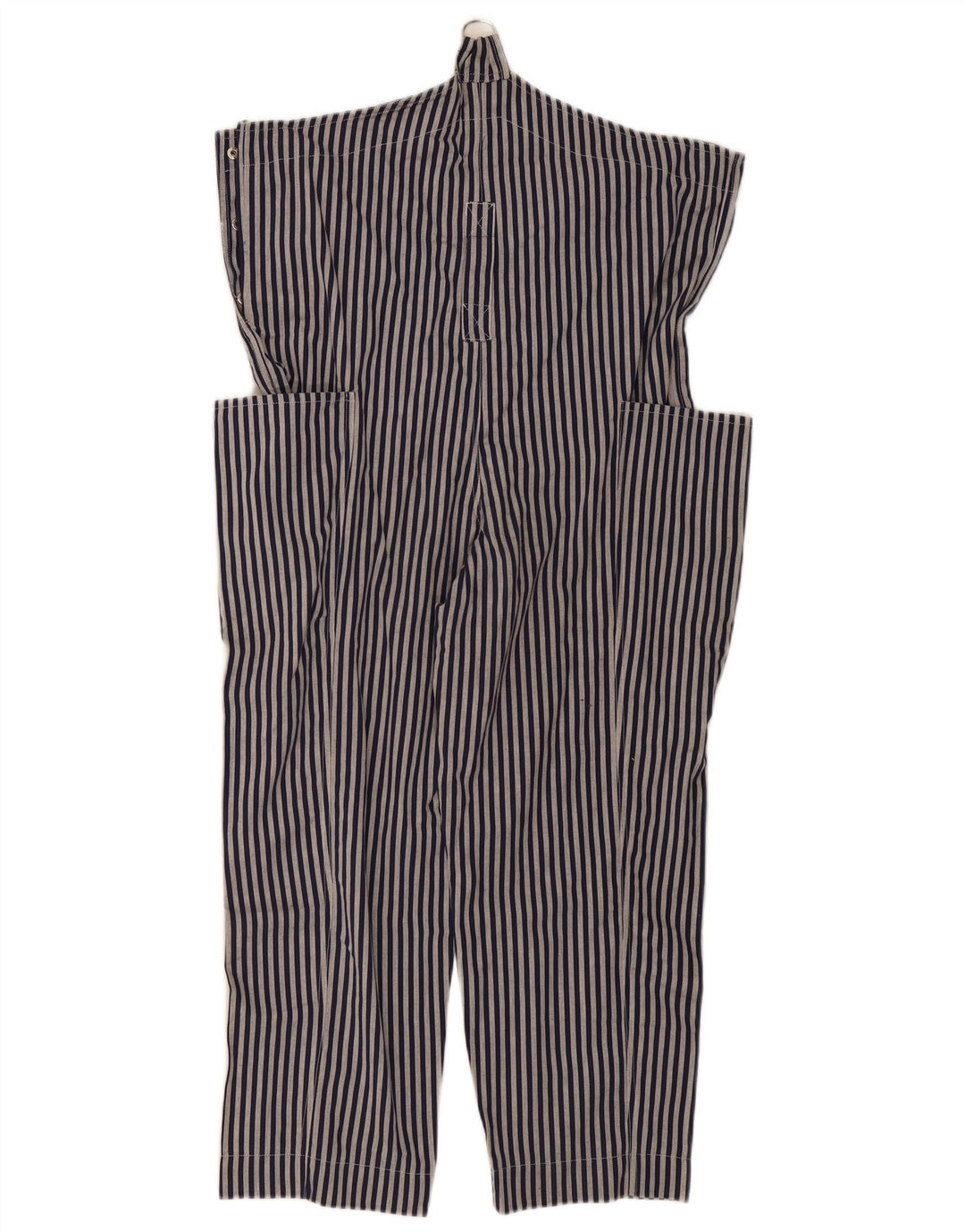 Mouche Womens Jumpsuit IT 42 Medium  Blue Pinstripe