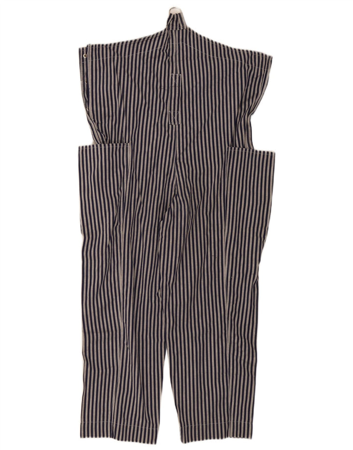 Mouche Womens Jumpsuit IT 42 Medium  Blue Pinstripe