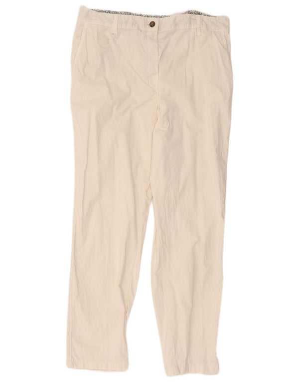 Marks & Spencer Womens Straight Chino Trousers UK 16 Large W36 L29 White
