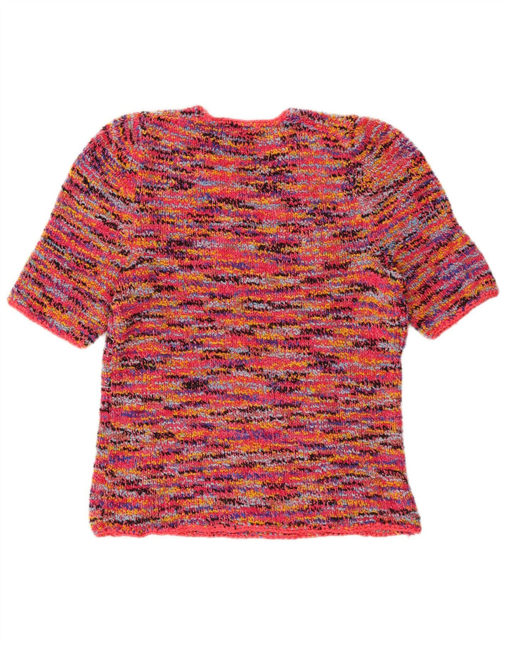 Vintage Womens Crew Neck Jumper Sweater UK 10 Small Multicoloured Flecked