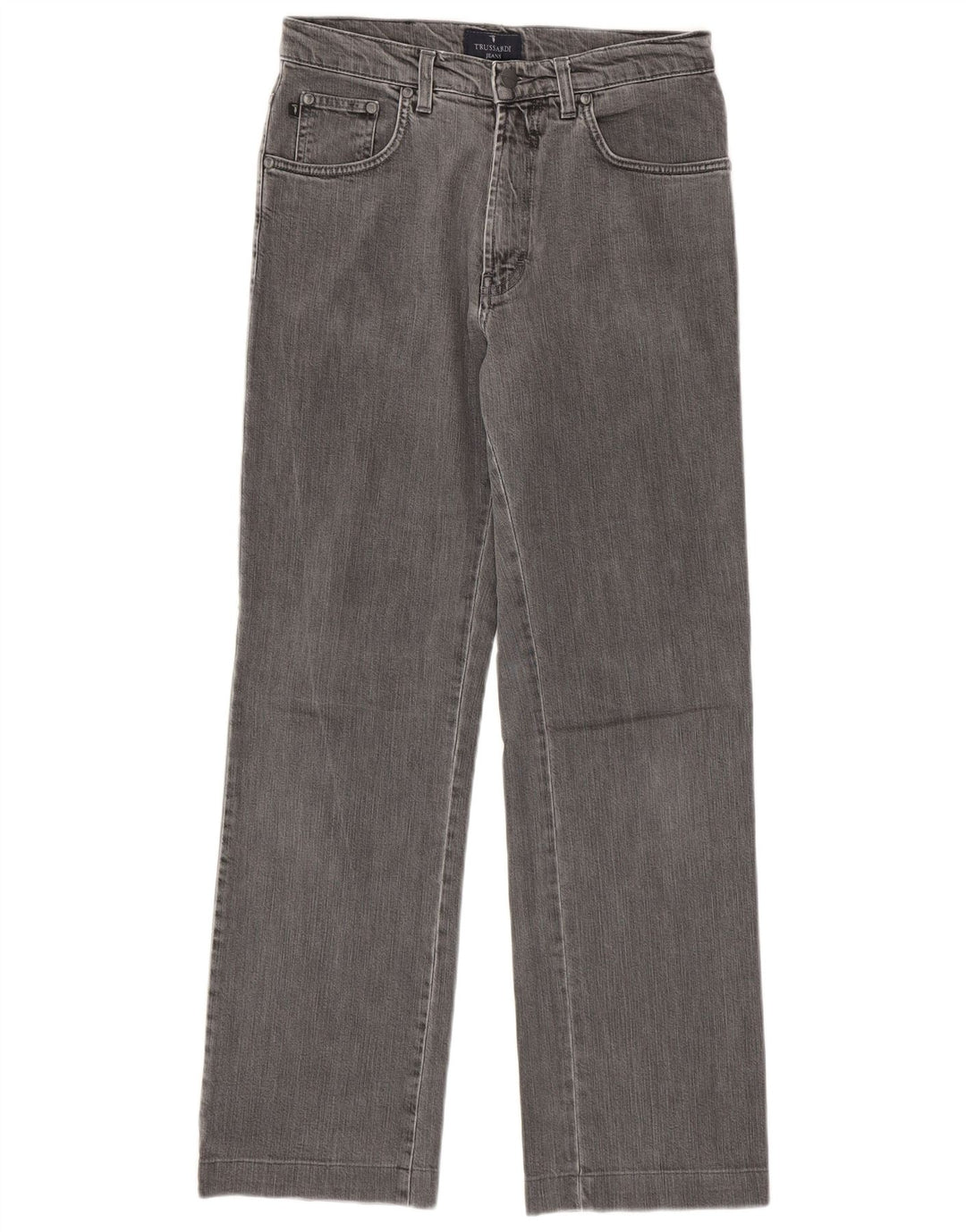 Trussardi Mens Straight Jeans W30 L30 Grey Cotton