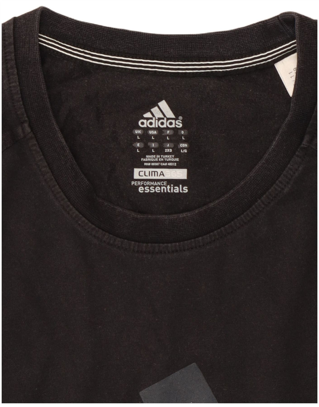 ADIDAS Mens Clima 365 Graphic T-Shirt Top Large Black