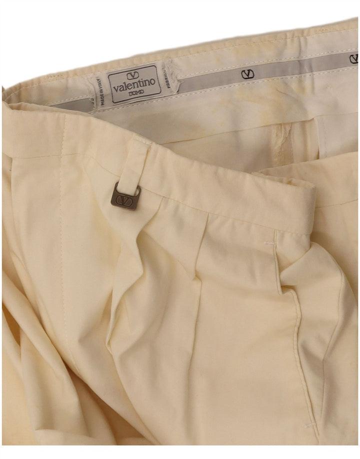 VALENTINO Mens Pegged Chino Trousers W30 L32 Off White